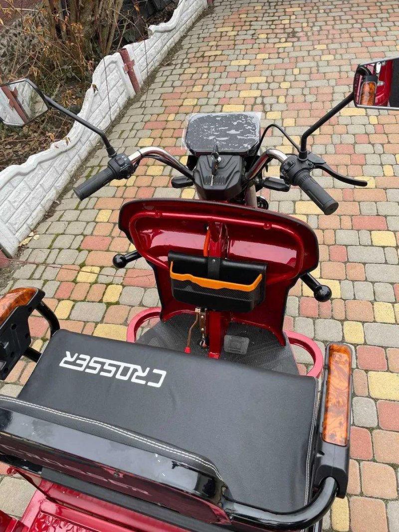 ТОП ПРОДАЖ! Електроцикл вантажний 1500W CARGO 10" 60V 32Aн - Червоний — фото 2
