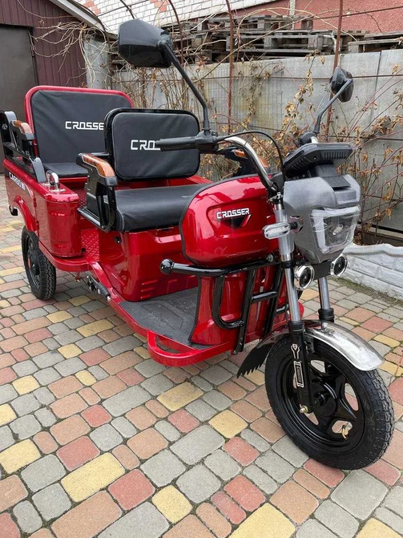 ТОП ПРОДАЖ! Електроцикл вантажний 1500W CARGO 10" 60V 32Aн - Червоний — фото 3