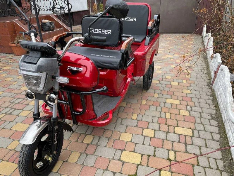 ТОП ПРОДАЖ! Електроцикл вантажний 1500W CARGO 10" 60V 32Aн - Червоний — фото 4