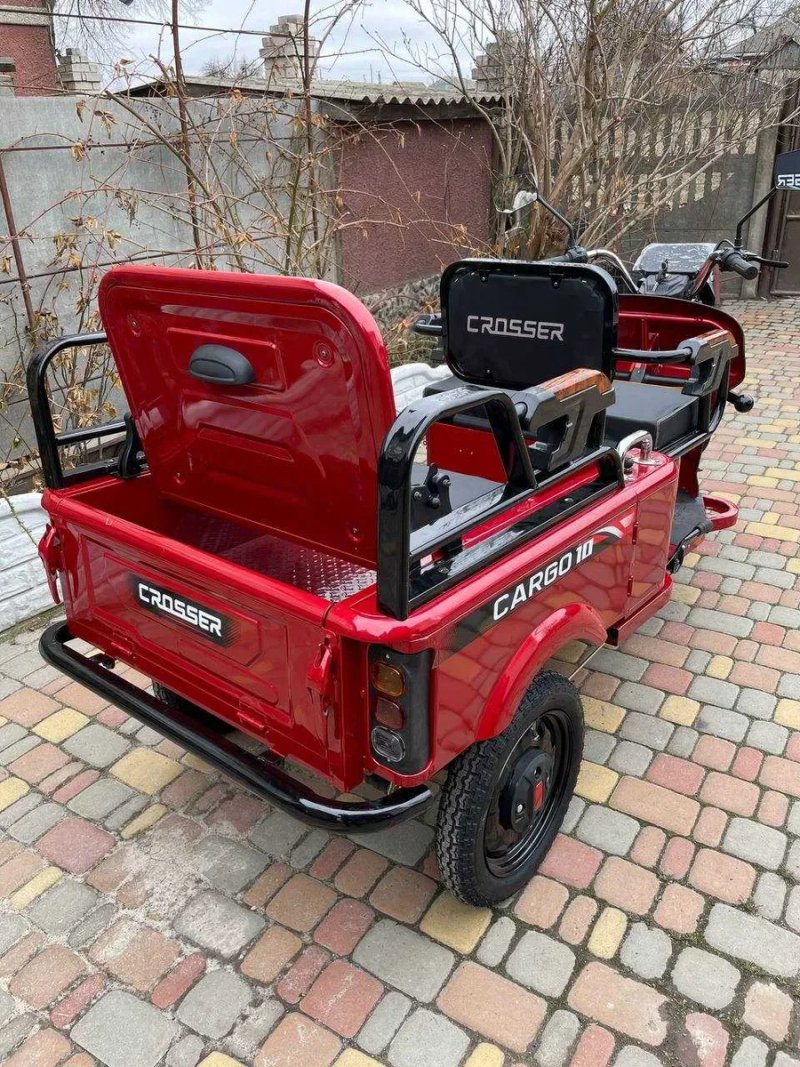 ТОП ПРОДАЖ! Електроцикл вантажний 1500W CARGO 10" 60V 32Aн - Червоний — фото 7