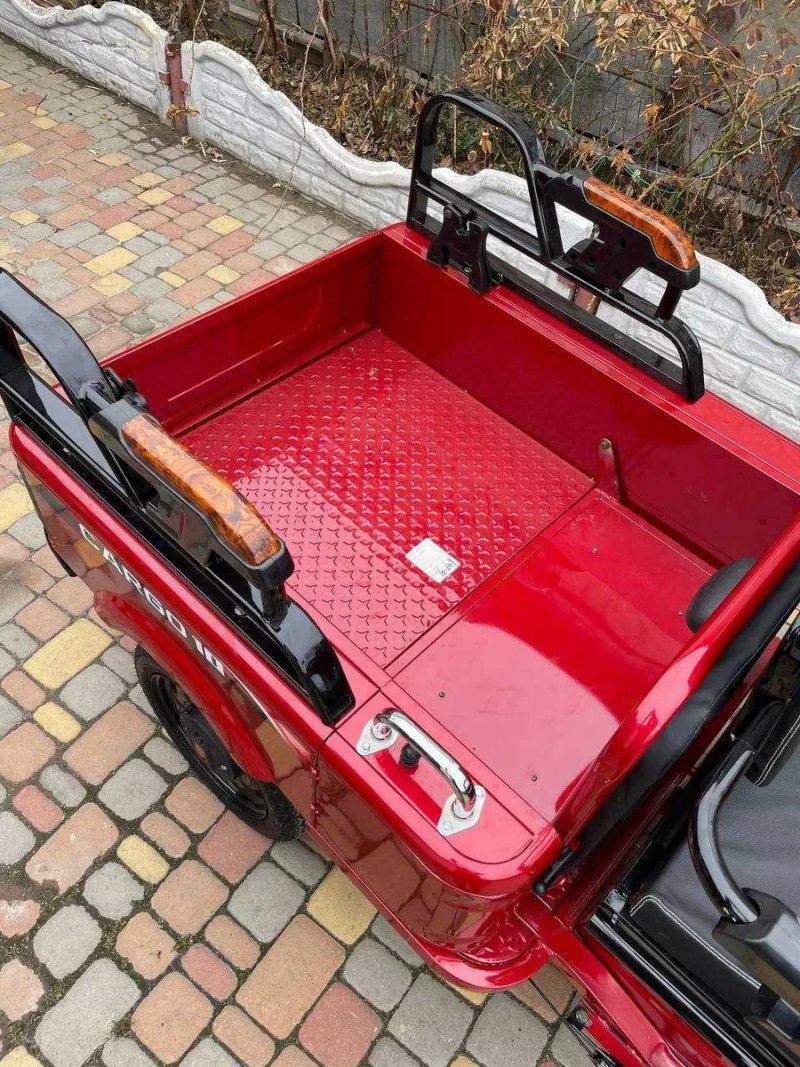 ТОП ПРОДАЖ! Електроцикл вантажний 1500W CARGO 10" 60V 32Aн - Червоний — фото 8