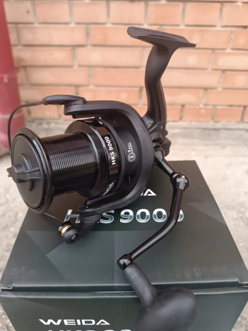 Топ продажу котушка Weida HKS 9000/10000 (9+1bb;4.1:1) для коропового лову (конусна шпуля — фото 2