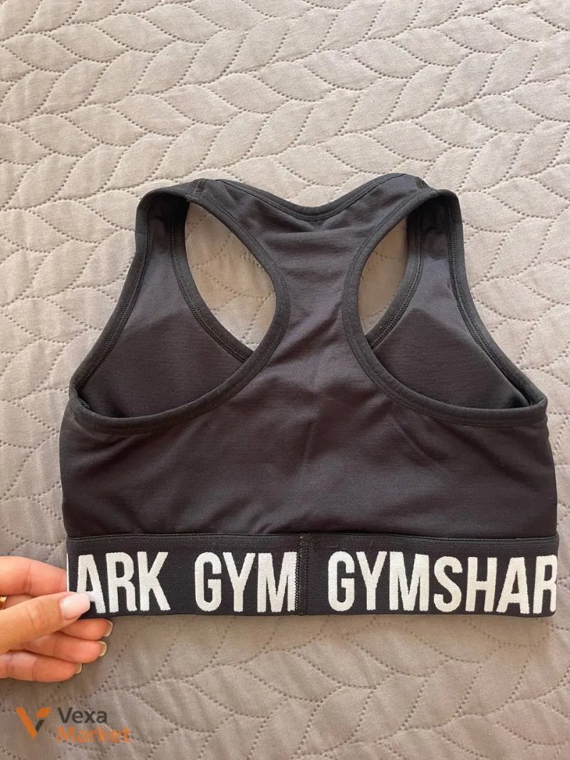 Топ спортивний Gymshark чорний розмір XS з чашками — фото 3