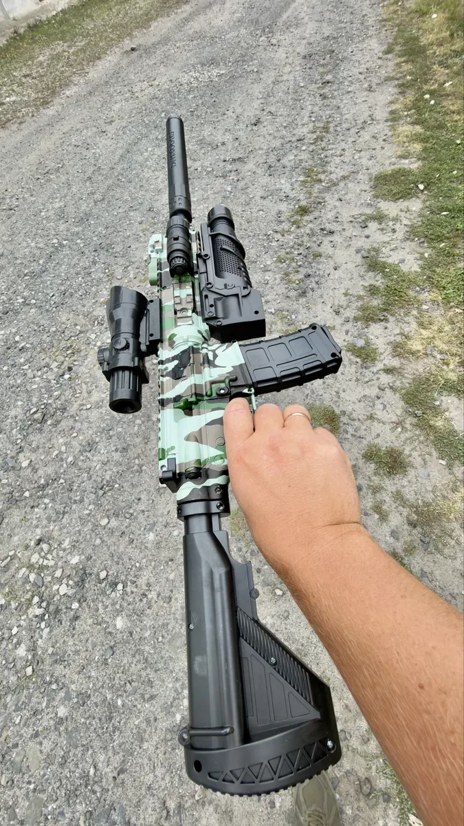Топовый Орбиган М416 Pro с PUBG на мощном аккумуляторе стреляет орбизами 25 метров/ длина 95 см — фото 5