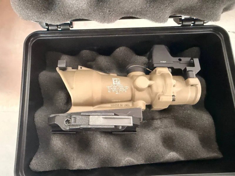 Trijicon ACOG 4x32 Scope FDE with RMR Type 2 новий коліматор оригінал США Київ в наявності трітій зелений Green Dot Made is USA