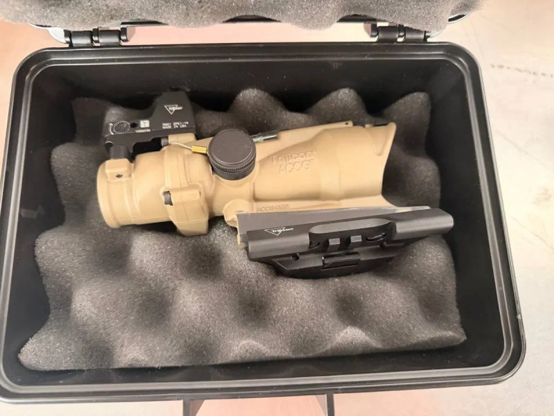Trijicon ACOG 4x32 Scope FDE with RMR Type 2 новий коліматор оригінал США Київ в наявності трітій зелений Green Dot Made is USA — фото 2
