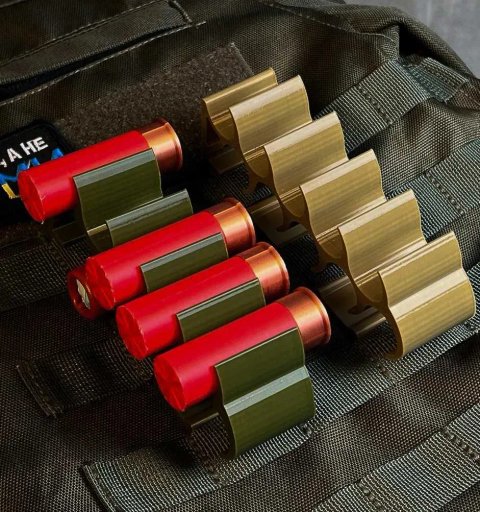 Тримач набоїв 12 калібру на 10 патронів під систему моллі ( MOLLE) тримач патронів, швидкий доступ.