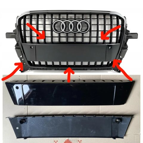Тримач номера audi q5 решітка ауді подіум подиум накладка решетка