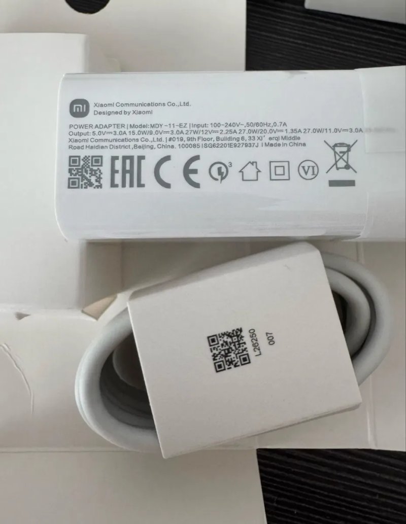 Турбо зарядка Xiaomi 90W + кабель 6А Зарядка ксиоми 35 67 120 ват — фото 2