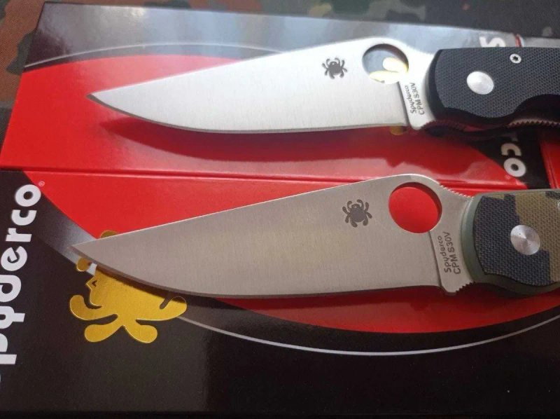 Туристичний складний ніж Spyderco Military PA60-BK Black/Multicam 24см,тактичний похідний кемпінговий ніж з кліпсою,замок Liner Lock — фото 3