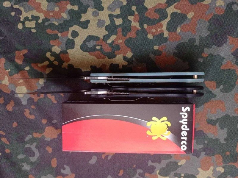 Туристичний складний ніж Spyderco Military PA60-BK Black/Multicam 24см,тактичний похідний кемпінговий ніж з кліпсою,замок Liner Lock — фото 7