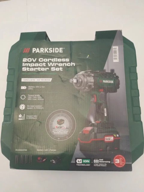Ударний гайковерт Parkside 20V 400 Нм Комплект Starter Set