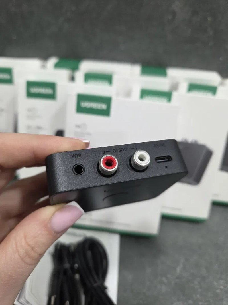 Ugreen BT505 Bluetooth 6.0 BT505 Hi-Res Audio LDAC приймач адаптер для авто, стереосистеми, навушників, мобільного телефону 15 годин 24bit/96kHz Black — фото 5
