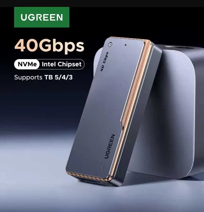 Ugreen SSD карман M2 NVME 40Gbps USB 4.0 - D703 Intel chip (19403) — фото 2