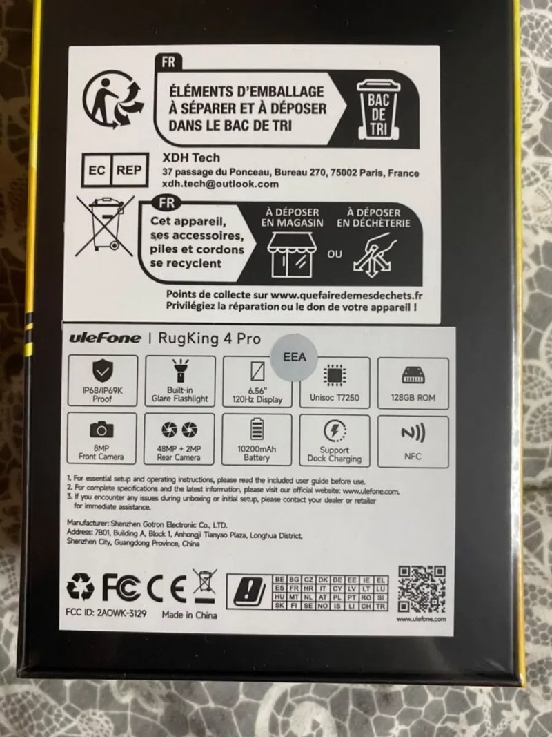 Ulefone RugKing 4 Pro — защищённый смартфон 10200 мА·ч, 8/128 ГБ, IP68/IP69K, NFC, 120 Гц — фото 8