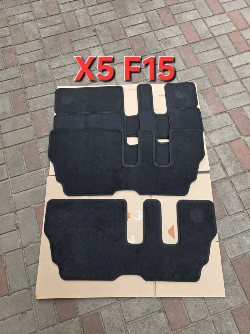 Велюрові коврики на третій ряд bmw x5 g05 f15 x7 g07 — фото 6