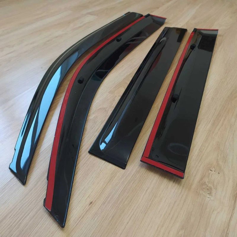 Ветровики на окна Toyota Land Cruzer 200 Prado 150 250 RAV4 Рав4 Highlander Camry 70 80 Дефлектори на двери — фото 3