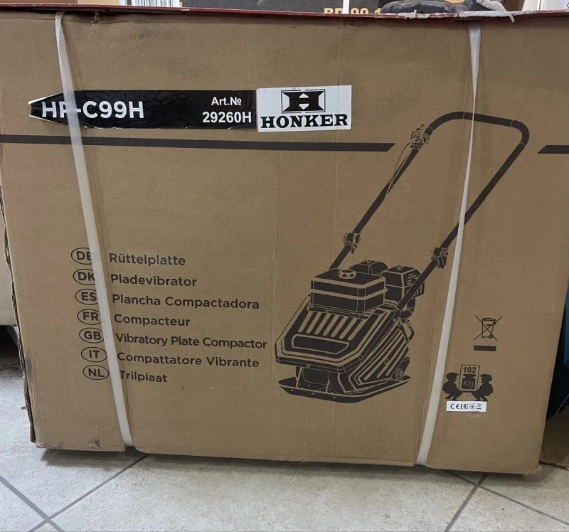 Виброплита вибротрамбовка Honker HP-C99H с двигателем Honda GX 160.Вес 99 кг — фото 2