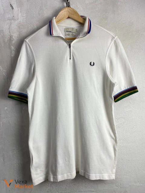 Вінтажна футболка поло Fred Perry Bradley Wiggins чоловіча біла розмір S