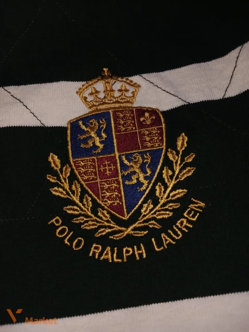 Вінтажна регбійка Polo Ralph Lauren Lion Crest Rugby Shirt (Розмір M) — фото 4