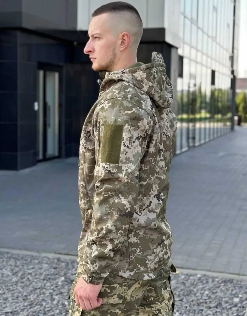 Військова куртка демісезонна SoftShel куртка піксель софтшел армійська тепла куртка вітровка — фото 2