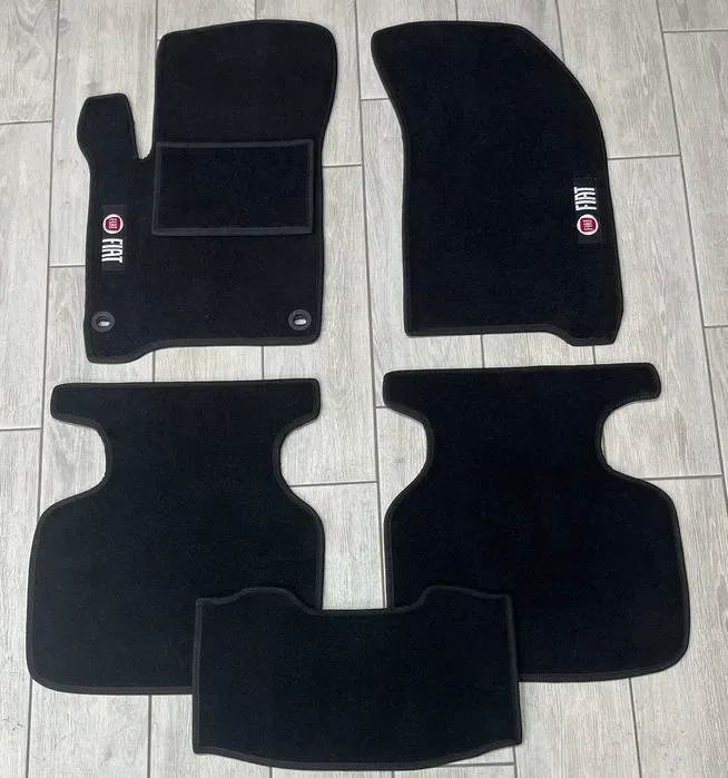 Ворсовые коврики в салон для Dacia Daewoo Dodge Fiat Ford Audi BYD/килимки ворсові для Дачия Део Додж Фиат Форд Би ай ди / автоковрики ворсовые — фото 3
