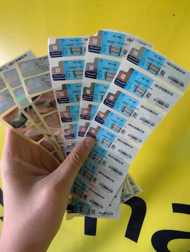 Windows 11 Pro стікер наклейка ключ Виндовс Стикер 11 Про OEM Stickers FQC-10557 Sticker Windows 11 PRO OEM Стикер Стікер Віндовс 11 Про ОЕМ Ліцензія — фото 4