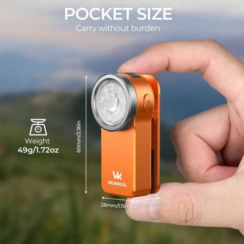 Wurkkos HD03\EDC- з кліпсою, 680 лм\USB-C\CRI 95\RGB, магніт, стабілізація. — фото 6