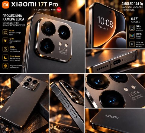 Xiaomi 17T Pro 12/512 ГБ Black , повністю новий телефон , намісці пломби