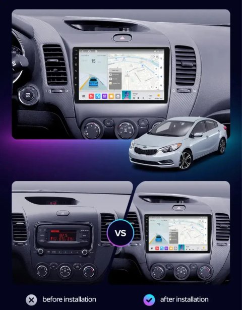 Якісна магнітола  CarPlay швидкий процесор Kia Cerato 3 2013-2017 КІА СЕРАТО 3