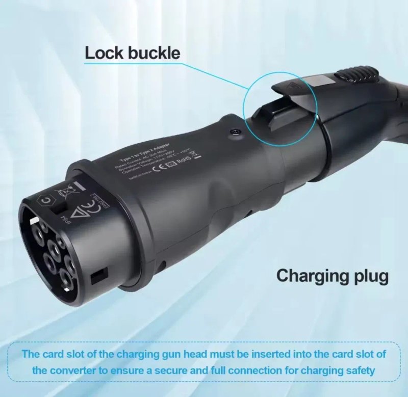 ЯКІСТЬ‼️Перехідник Type 1 - Type 2 7kW 32A EV Adapter адаптер для зарядки електромобіля Kolankyнадійний корпус EV зарядка — фото 2