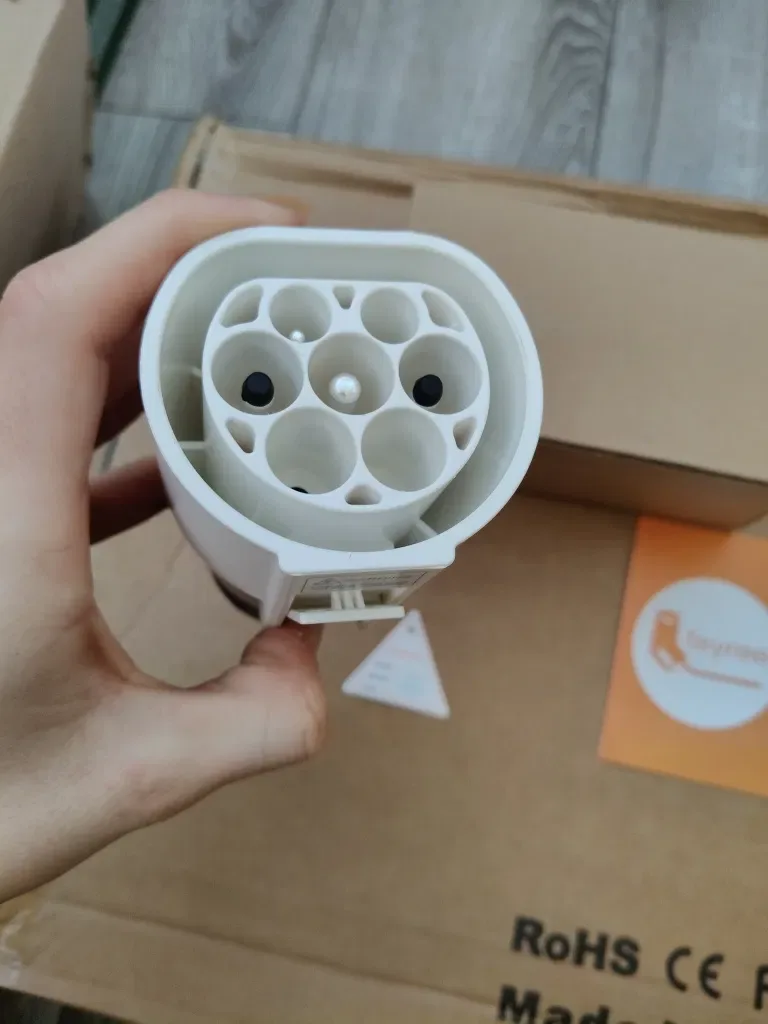 ЯКІСТЬ‼️Перехідник Type 2 - GBT 32A 7kW FEYREE з блокуванням EV Adapter адаптер для зарядки авто з Китаю надійний корпус — фото 4