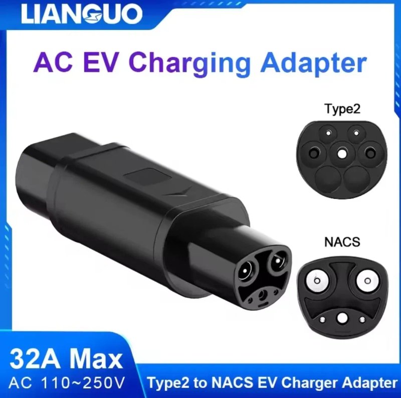 ЯКІСТЬ‼️Перехідник Type 2 - Tesla 7kW 32A Adapter для Tesla Model S 3 X Y NACS EV зарядка адаптер USA Європа повільна зарядка — фото 5