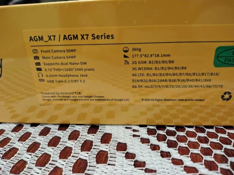 Захищений потужний смартфон AGM X7 5G (10000 mAh / 6/256 GB / 120Hz / IP68/IP69K) — фото 4