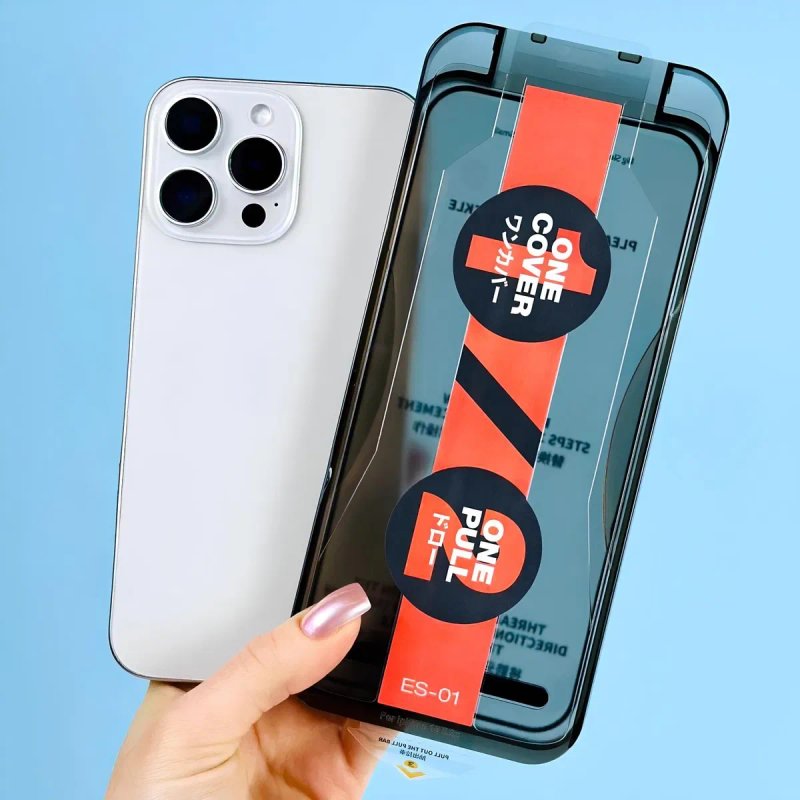 Захисне скло з автопоклейкою Remax ES-01 для iPhone 16/16 Pro/16 Pro Max | Защитное стекло на Айфон 16/16 Про/16 Про Макс | Скло Ремакс з аплікатором — фото 2
