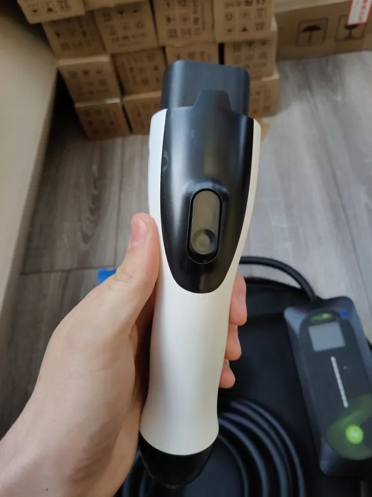 Зарядка New charger 7kw GBT 32A wifi гбт 3 / 5 метрів +32А авто з Китаю розетка, сумка Type 1 Tesla Type 2 — фото 3
