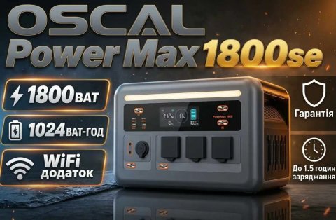••• Зарядна станція Oscal Powermax 1800SE • Магазин • Гарантія