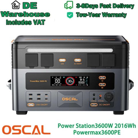 Зарядна станція OSCAL PowerMax 3600 PE 2016 Вт·год
