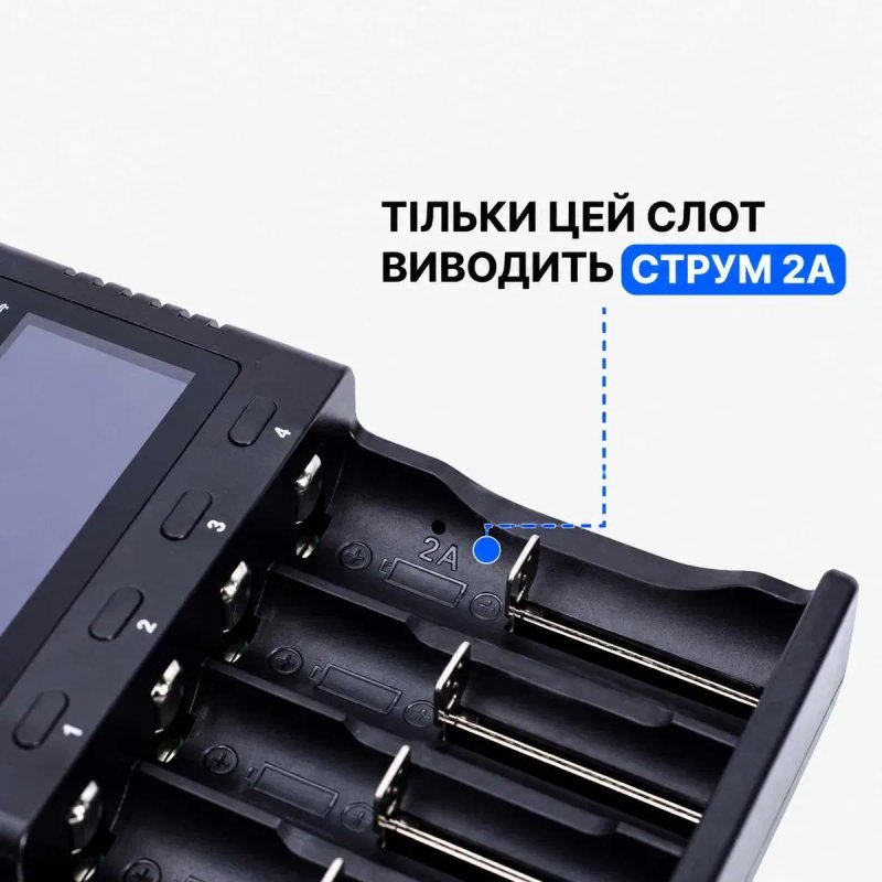 Зарядний пристрій LiitoKala PD4 для акумуляторів 18650 21700 Li-ion LiFePO4 Ni-MH Ni-Cd — фото 5