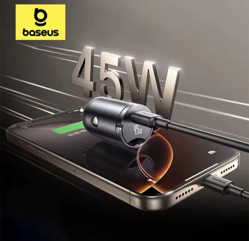 Зарядное устройство Baseus 45W + кабель Зарядка в авто Original Новые — фото 2