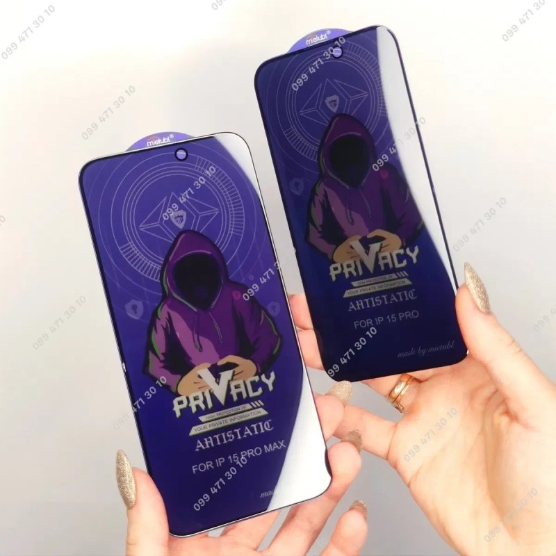 Защитное стекло приватное Anti-SPY iPhone 15 Pro Max 15 Pro антишпигун — фото 2
