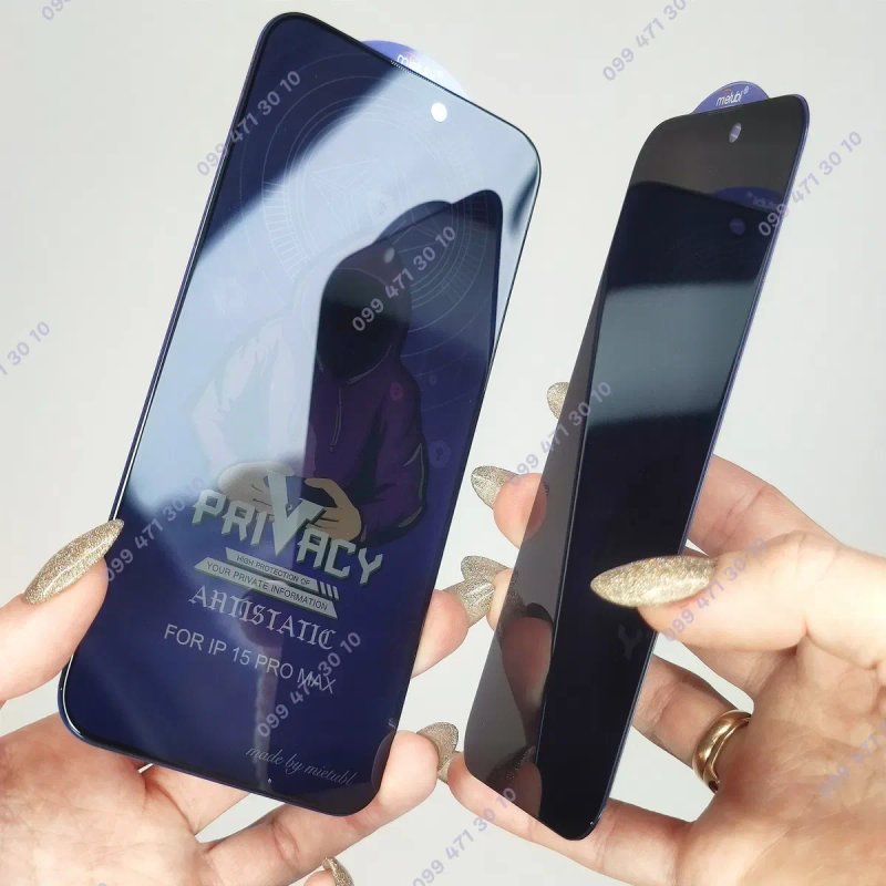 Защитное стекло приватное Anti-SPY iPhone 15 Pro Max 15 Pro антишпигун — фото 3
