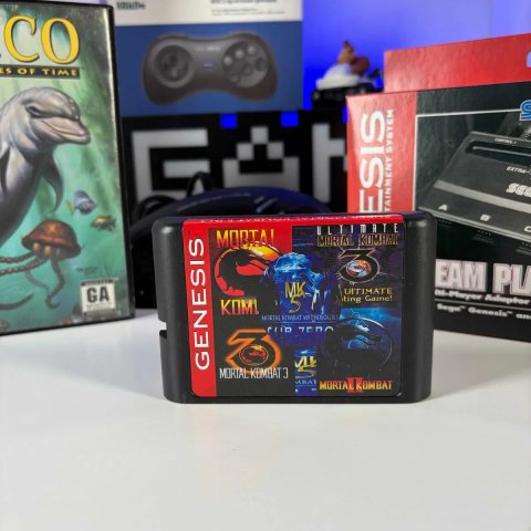 Збірник Ігор SEGA Mega Drive 5 in 1 Mortal Kombat 1 2 3 Ultimate 5 Sub-Zero Новий Картридж сега мега драйв 5 в 1 Мортал комбат асортимент ігри сега