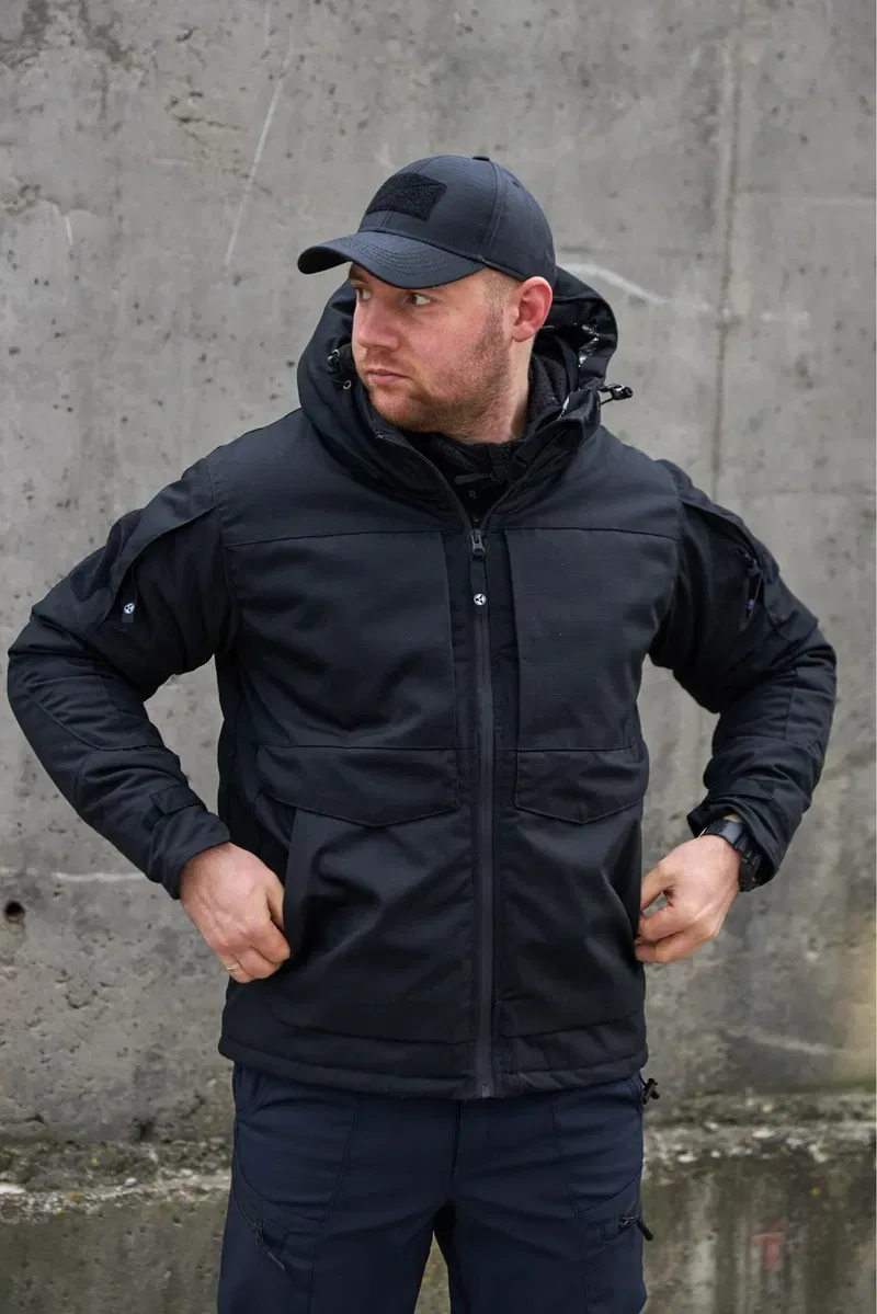 Зимова військова куртка Call Dragon M-65 Black | Omni Head | Тактична куртка для силових структур Чорний колір — фото 6