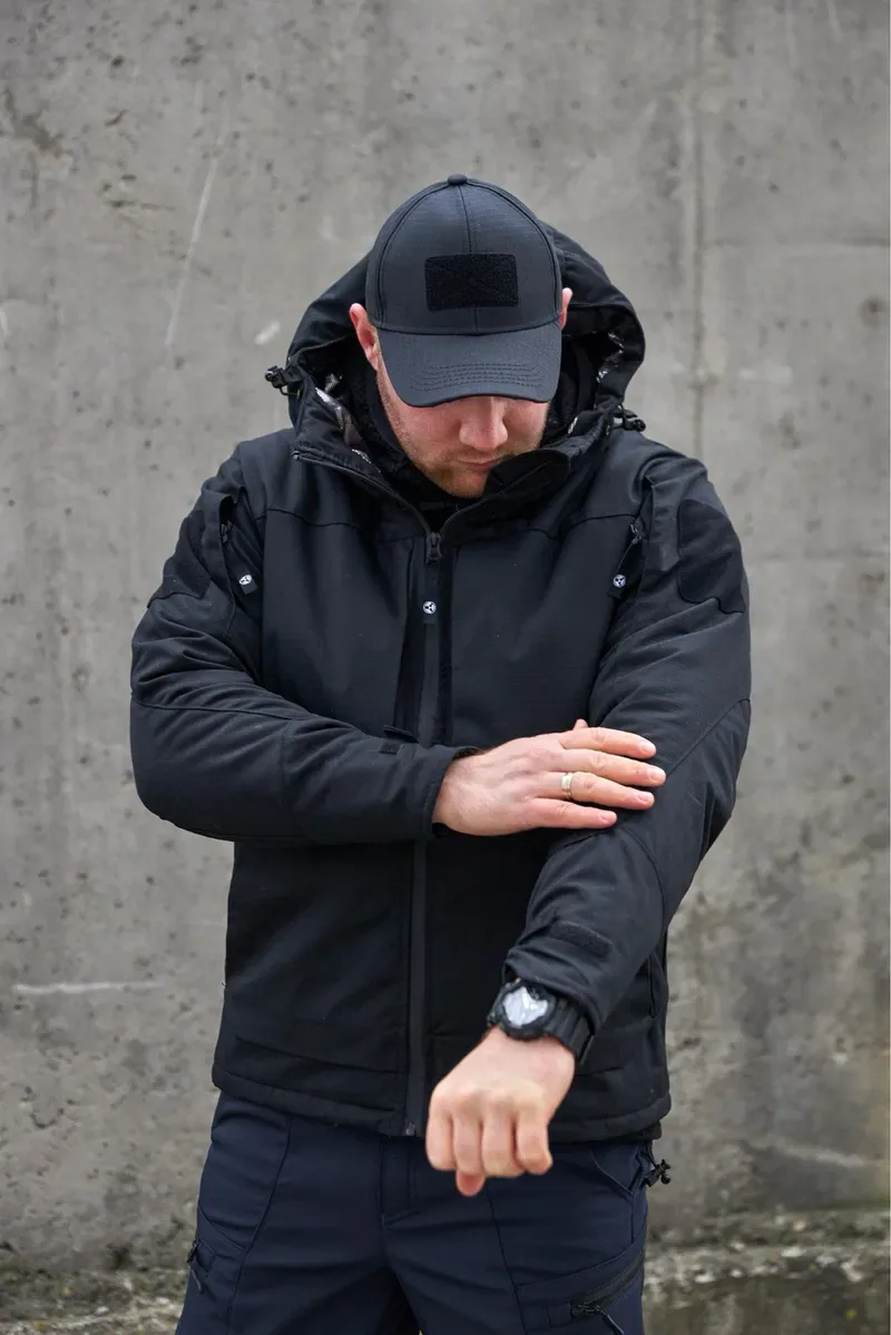 Зимова військова куртка Call Dragon M-65 Black | Omni Head | Тактична куртка для силових структур Чорний колір — фото 7