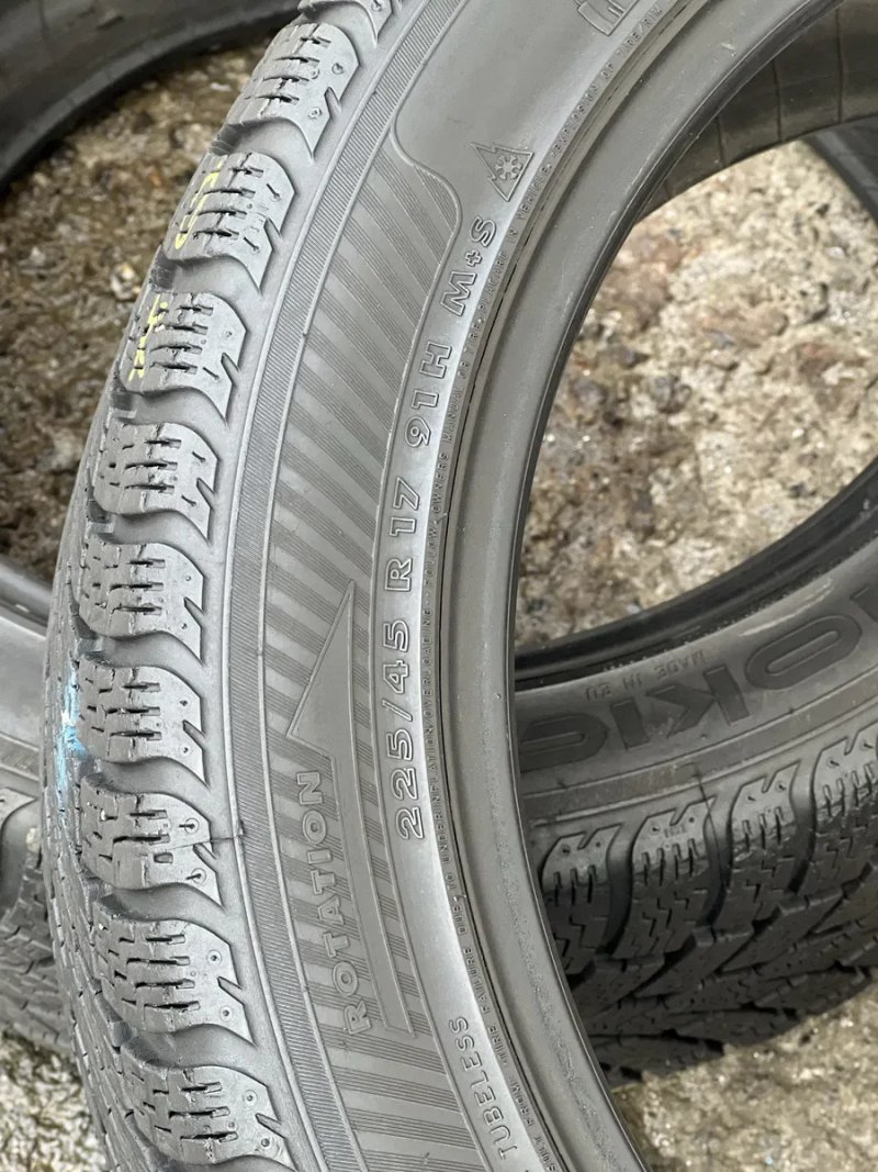 Зимові шина‼️225/45 R17 Nokian W 91Н 8мм 2023рік — фото 7