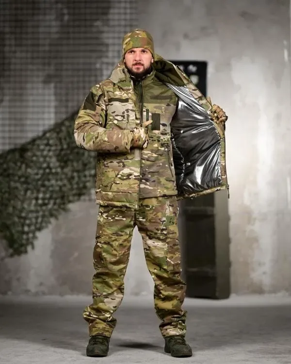 Зимовий тактичний костюм 5в1 X-FORCE Multicam / 5 речей у комплекті теплий чоловічий комплект для військових Колір мультикам — фото 2