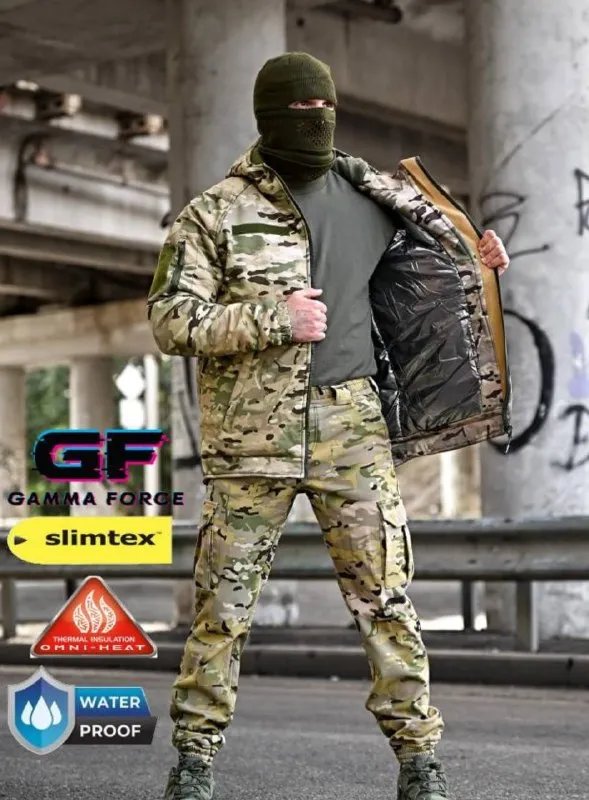 Зимовий тактичний костюм GF GAMMA FORCE олива, мультикам, піксель — фото 2
