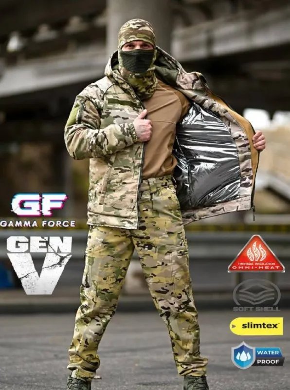 Зимовий тактичний костюм GF GEN V Softshell Slimtex Omni-Heat — фото 2