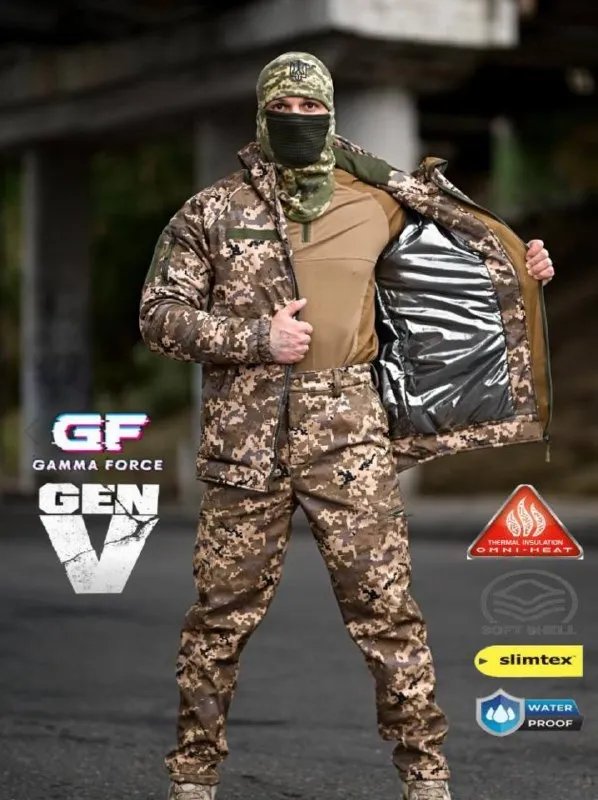 Зимовий тактичний костюм GF GEN V Softshell Slimtex Omni-Heat — фото 3